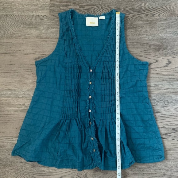 Anthropologie Maeve Saona Swing Button Down
Sleeveless Top - Size S - Blue - EUC - Picture 7 of 9